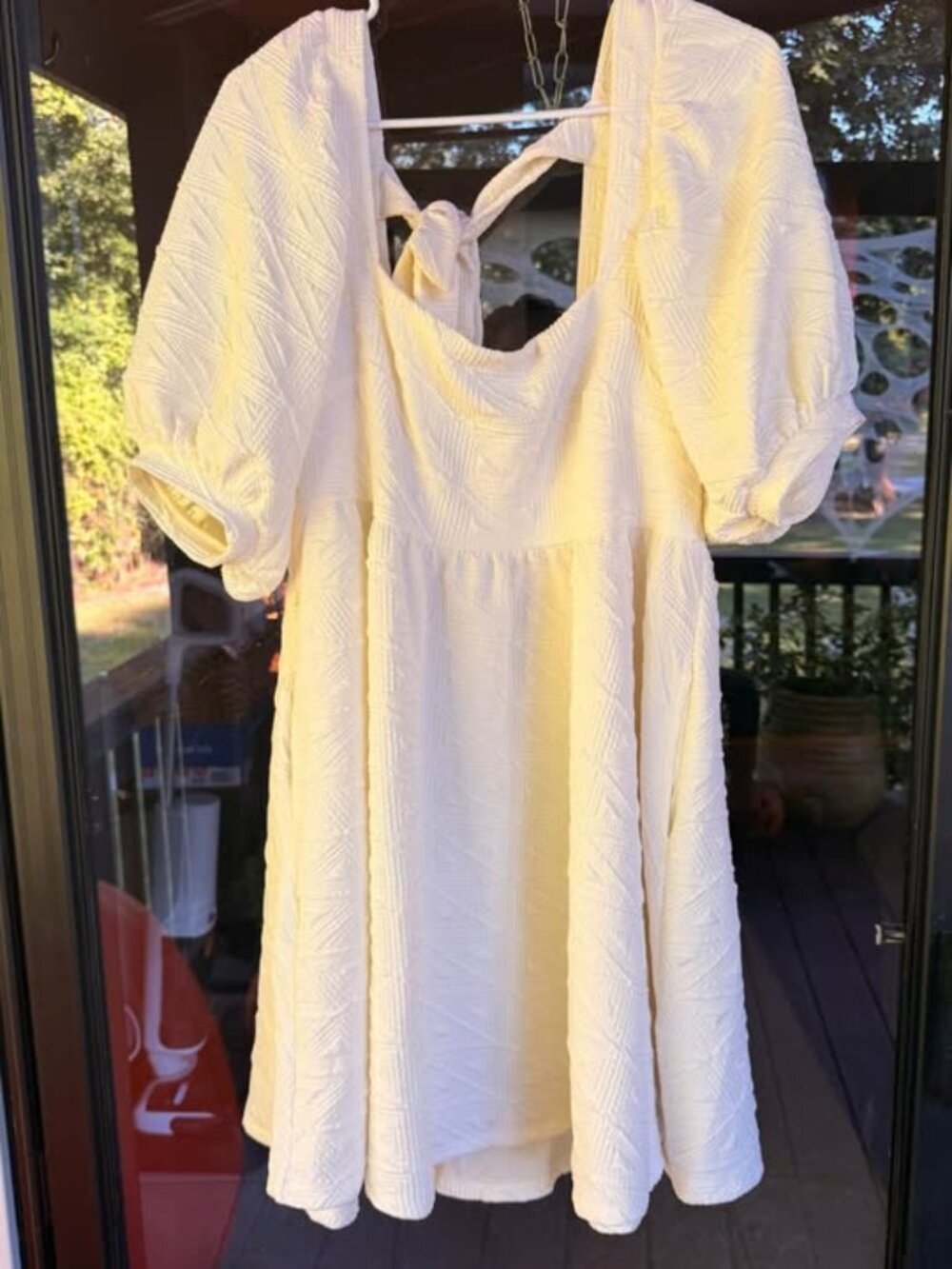 Free People White Textured Mini Dress